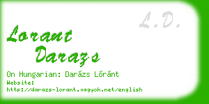 lorant darazs business card