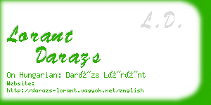 lorant darazs business card